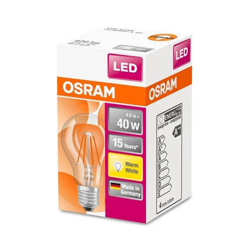 OSRAM LED lemputė A60, E27, 4W, 470 lm, 2700K image 2