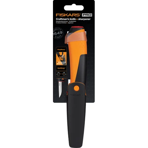 Fiskars peilis drožybai + dėklas su galąstuvu 28 cm image 3