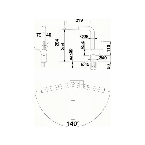 BLANCO LINUS-S 525807 virtuvinis maišytuvas su ištraukiama žarna, Juodas matinis image 2