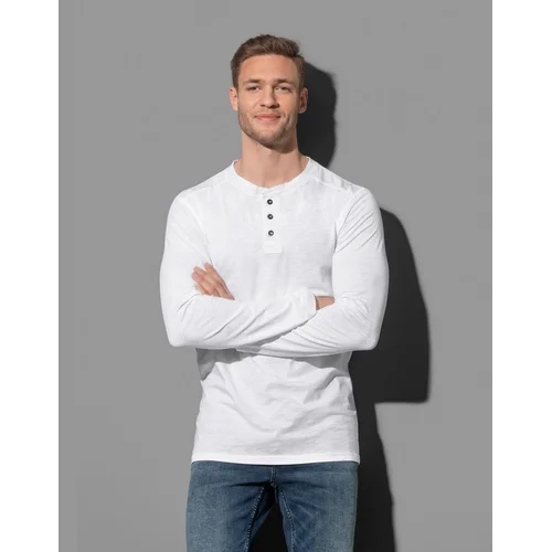 Stedman ST9460 vyriški marškinėliai ilgomis rankovėmis 2XL Baltos spalvos image 2
