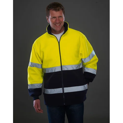 YOKO HVK10B džemperis, Gero matomumo flysinis, M, Fluo Yellow/Navy image 1
