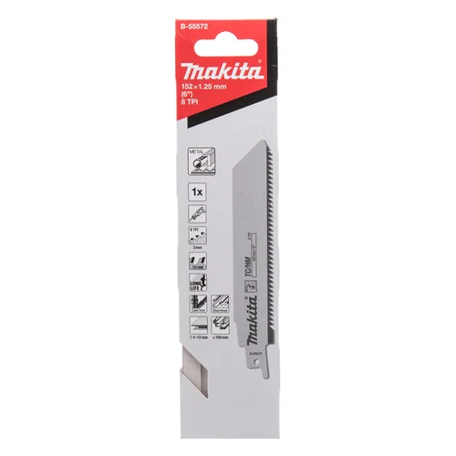 Makita B-55572 Tiesinio pjūklo pjūklelis 152x1,25mm 8tpi metalui image 2