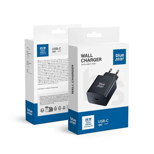 Blue Star 25W USB-C Įkroviklis Juodas image 2