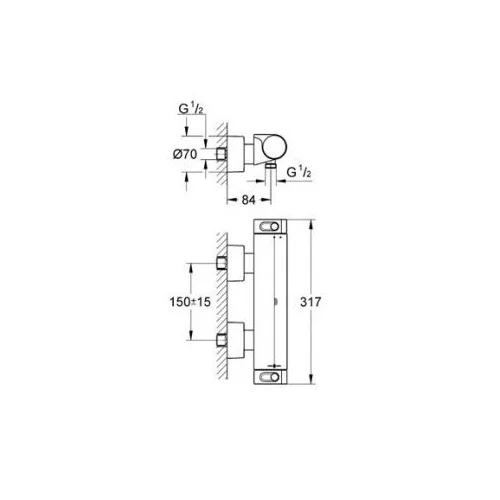 Grohe Grohtherm 2000 termostatinis dušo maišytuvas image 2