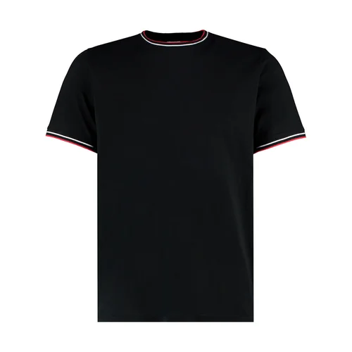 Vyriški Kustom Kit KK519 marškinėliai trumpomis rankovėmis - L, Black/White/Red image 3