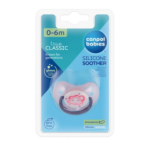 Canpol babies 22/500 Night Dreams silikoninis ortodontinis čiulptukas, 0–6 mėn. image 3