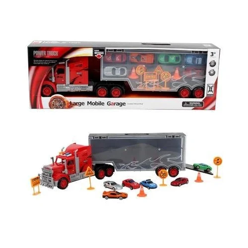 Large Mobile Garage 1:16 Sunkvežimis su automobiliukais image 3
