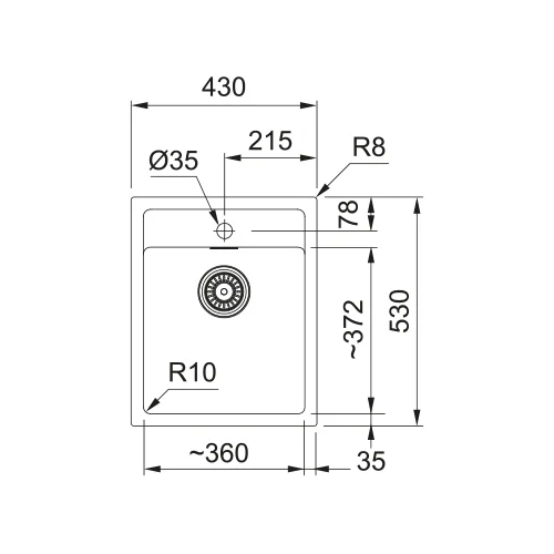 Franke Sirius SID 610-37, 143.0675.501 plautuvė image 2