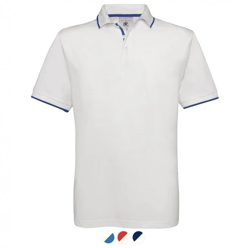 Vyriški B&C PU413 kontrastingi polo marškinėliai L Red/White image 1