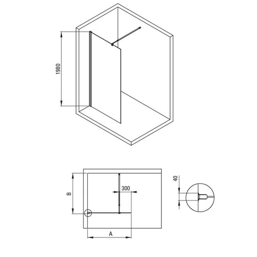 SIENEL DUŠ KERRIA PLUS NERO SKAID 120 CM image 3