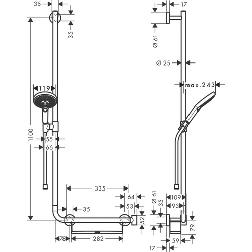 Hansgrohe Raindance Select S 26324000 Dušo komplektas image 2