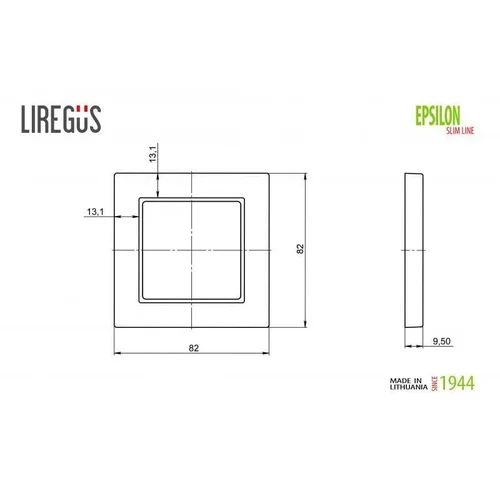 LIREGUS EPSILON K14-145-01 E/CH rėmelis šampano spalvos image 2