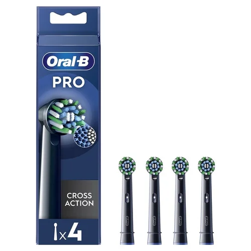 Oral-B EB50-4 Cross Action Pro dantų šepetėlio galvutė, Juoda, 4 vnt image 1