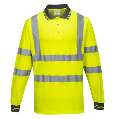 Portwest S271 Medvilniniai polo marškinėliai ilgomis rankovėmis M Geltona image 2