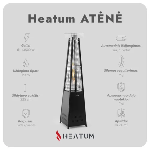 Heatum Piramidė Atėnė Juoda image 2