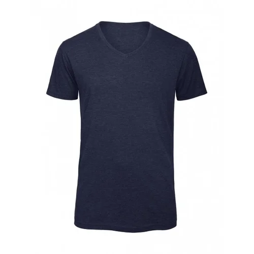 B&C TM057 vyriški marškinėliai su V formos kaklu 3XL Heather Navy image 3