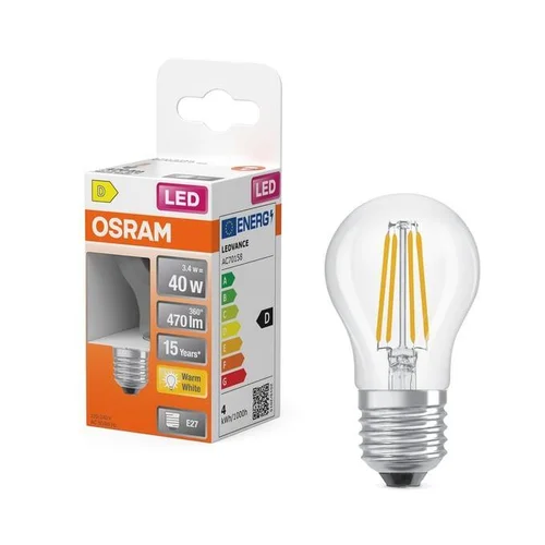 LEMP LED FIL P45 3.4W E27 2700K 470LM image 3