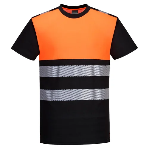 PORTWEST PW311 Drėgmei atspari ir kvėpuojanti marškinėliai - XXXL, Black/Orange image 3