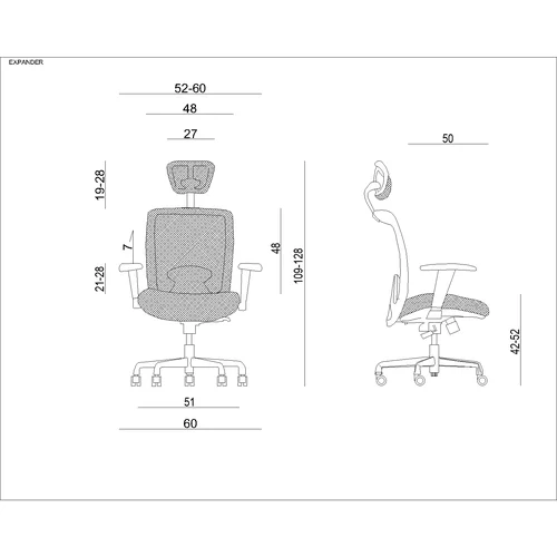 Unique EXPANDER W-94-9 Biuro kėdė Žalia image 3