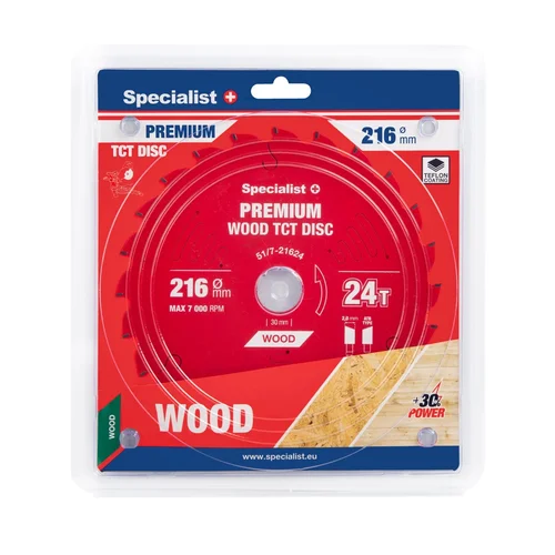 Specialist+ Pjovimo diskas 216x24Tx30mm Wood PREMIUM image 1
