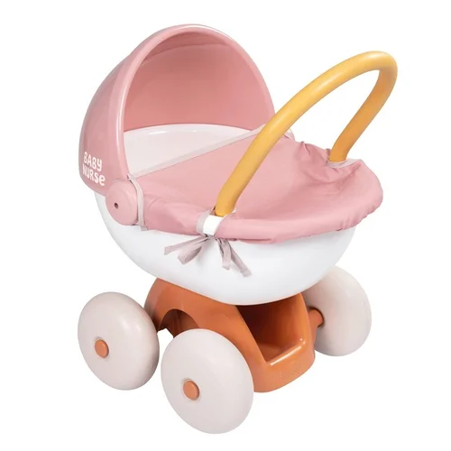 Smoby Baby Nurse lėlių vežimėlis, balta/rožinė, 54×37×48 cm image 2