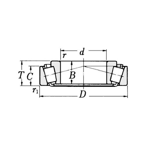 Timken Kūginis ritininis guolis 22,23×50,8×15,02 mm image 2