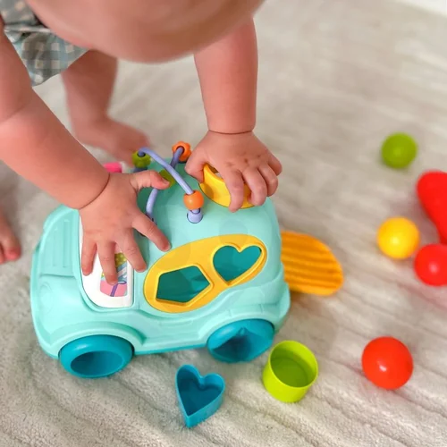 WOOPIE BABY Montessori Interaktyvus Muzikinis Automobilis Rūšiuoklis Mėlynas image 3