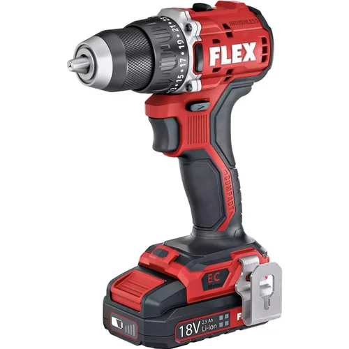 FLEX DD 2G 18,0V LD 2x2,5Ah Akumuliatorinis suktuvas-gręžtuvas image 2