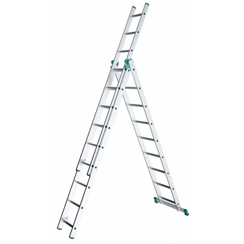 EUROSTYL aliuminės kopėčios 3 dalių 3x10 286-625cm image 1