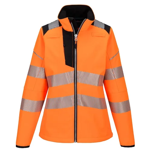 PORTWEST PW381 Softshell striukė moterims – XS, Orange/Black image 3