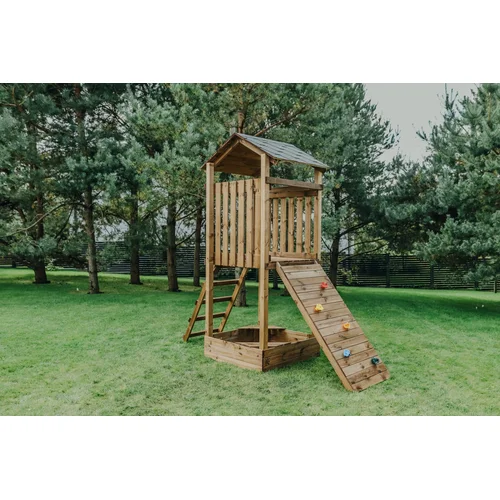 HATIS Medinė laipiojimo sienelė su 5 kybiais image 2