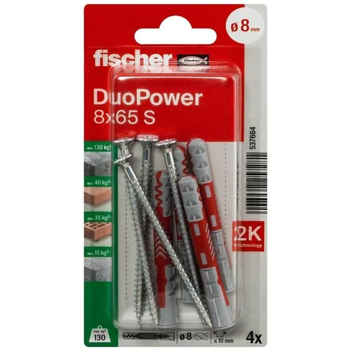 FISCHER DuoPower 8x65 mm dvikomponentiniai kaiščiai 4 vnt. image 2
