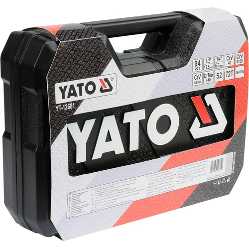 Yato YT-12681 94 vnt CrV įrankių rinkinys 1/2" ir 1/4" image 3