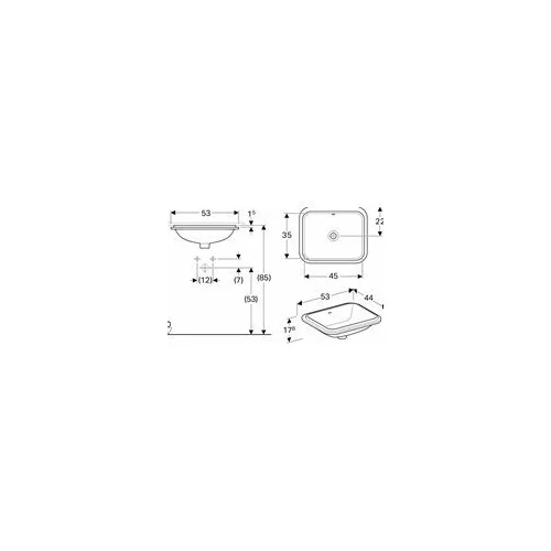 Geberit Variform 500.760.01.2 Iš apačios montuojamas praustuvas image 2