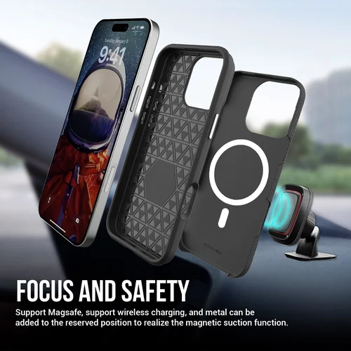 Perfectionists Triangle Mag Case Apple iPhone 16 Pro Juodas image 2