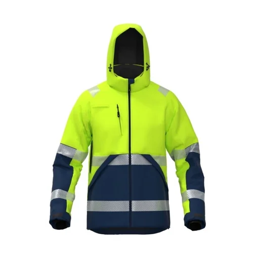 BoSafety WJ-VALENCIA-C2-0402 Softshell striukė 2XL Hi-Vis Geltona/Mėlyna image 1