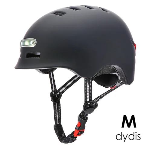 Beaster BS02HBM Šalmas LED, M dydis 54–57 cm, Juoda image 1