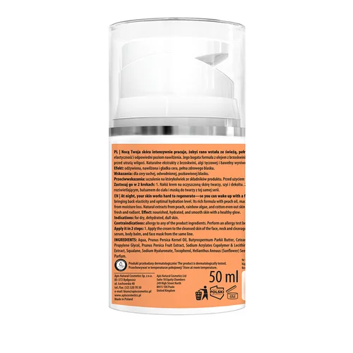 APIS Peachy Skin maitinamasis naktinis veido kremas 50 ml image 2