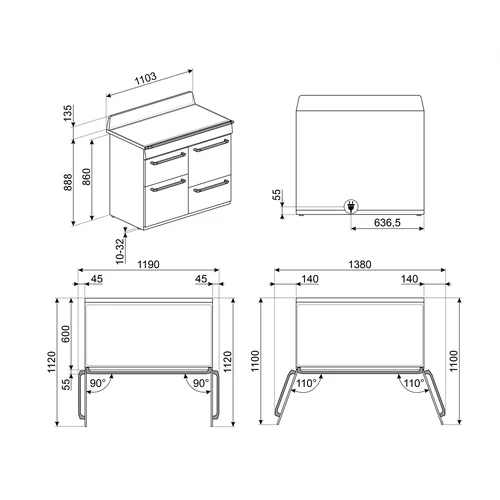 SMEG TR4110IX2 Indukcinė viryklė su elektrine orkaitė image 3