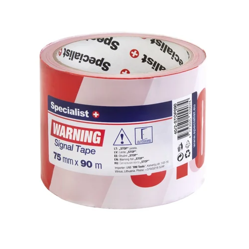 Specialist+ SPECIALIST+ juosta STOP 75 mm x 90 m, raudona/balta image 1