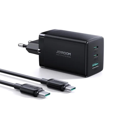 Joyroom GaN JR-TCG01 2x USB-C/USB-A 65W juodas image 1