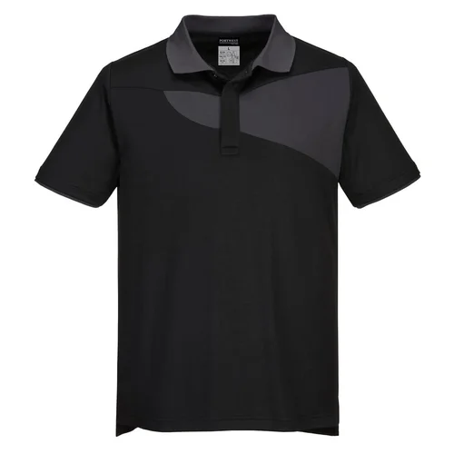 Portwest PW210 Gero matomumo polo marškinėliai XXXL Black/Zoom Grey image 1