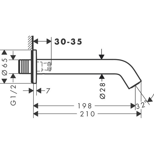 Hansgrohe Tecturis S Snapas voniai 73411700 image 3