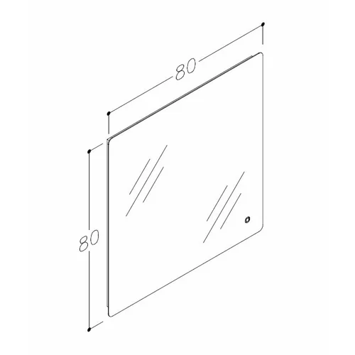 KAME Veidrodis MRL/80-80 su GRACE LED IP44 Judesio sensorius image 3