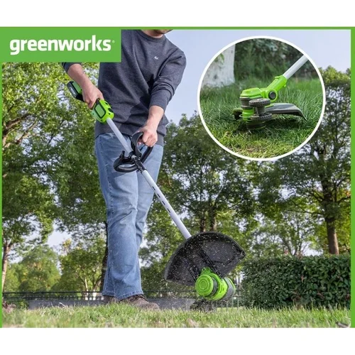 GreenWorks GD24LT33K4 24V akumuliatorinis trimeris-krūmapjovė, 1x4Ah image 2