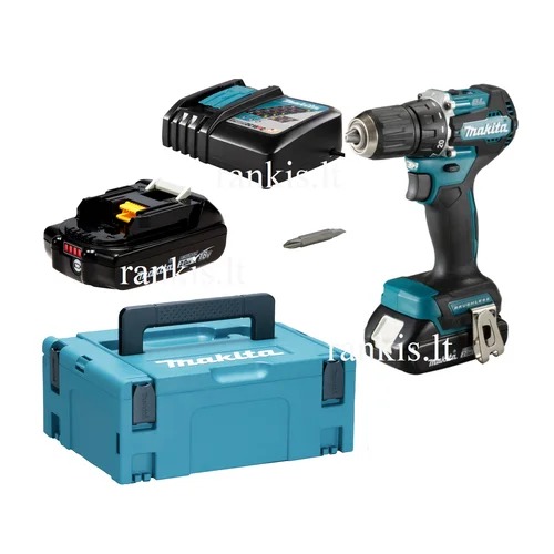 Makita DDF487RAJ, 18 V, 2x2,0 Ah Akumuliatorinis suktuvas-gręžtuvas image 1