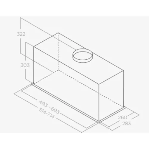 Elica LANE SENSOR Pilnai įmontuojamas 72 cm Juoda PRF0188480A image 2