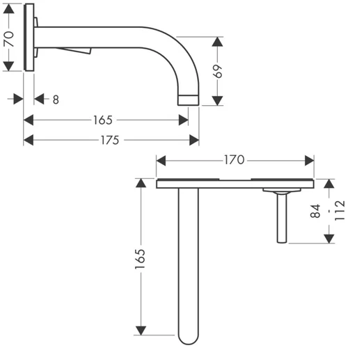 Potinkinis praustuvo maišytuvas Hansgrohe AXOR Uno 38112000 image 2