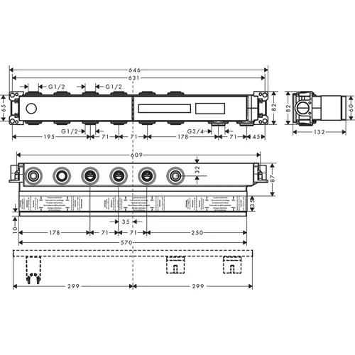 Hansgrohe RainSelect 15312180 potinkinė dalis image 2