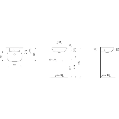 LAUFEN Ino 45x41 pakabinamas praustuvas image 3